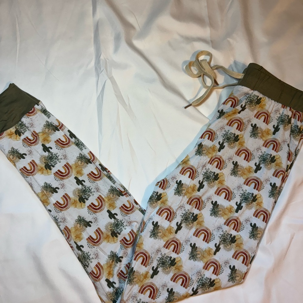 Women’s Bamboo Rainbow and Cactus Joggers